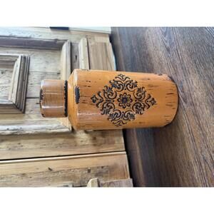 Hobby Lobby | Orange - Brown Distressed Decorative Canister | 1082
